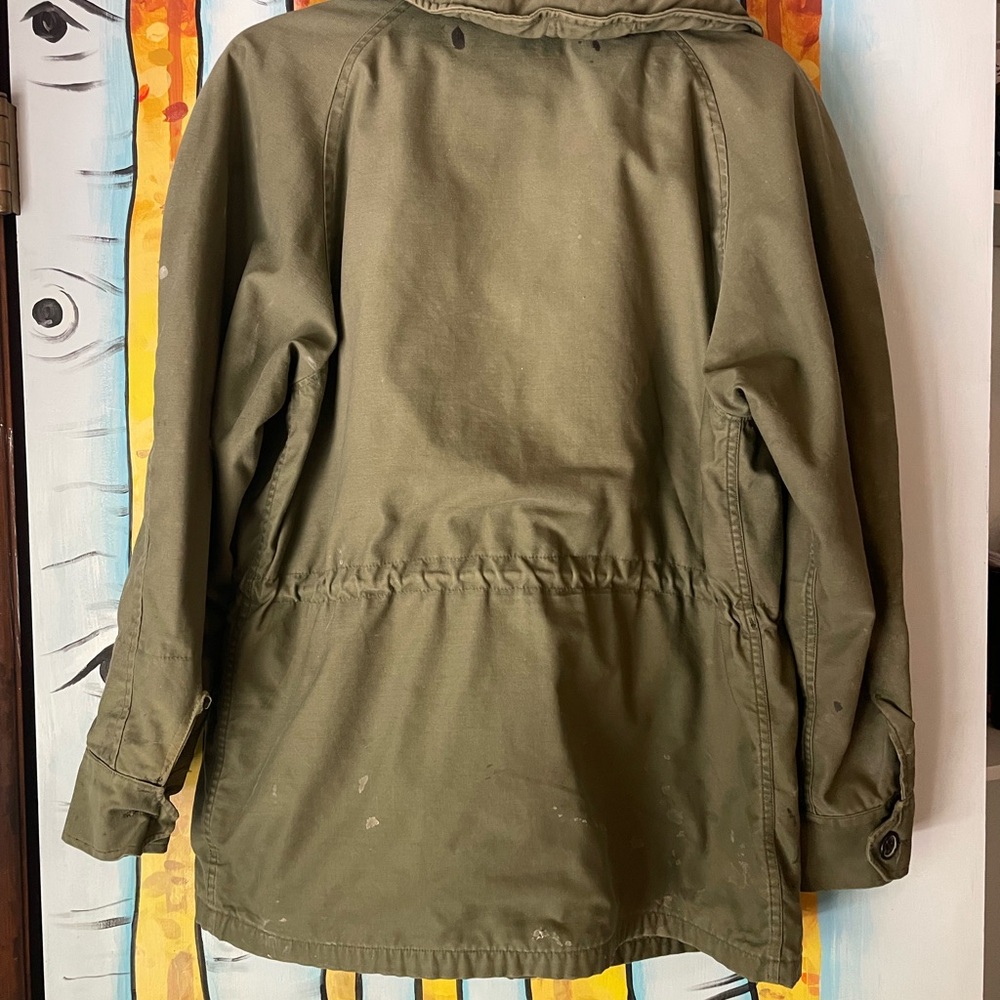 Army jacket- no tags (fits like men’s large). Patches included.